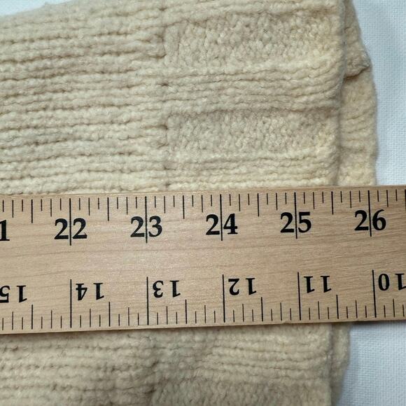 Anthropologie Moth Ivory Wool Belted Cardigan Sweater Women’s Medium - Picture 8 of 8